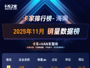 Hainan Truck Sales Ranking