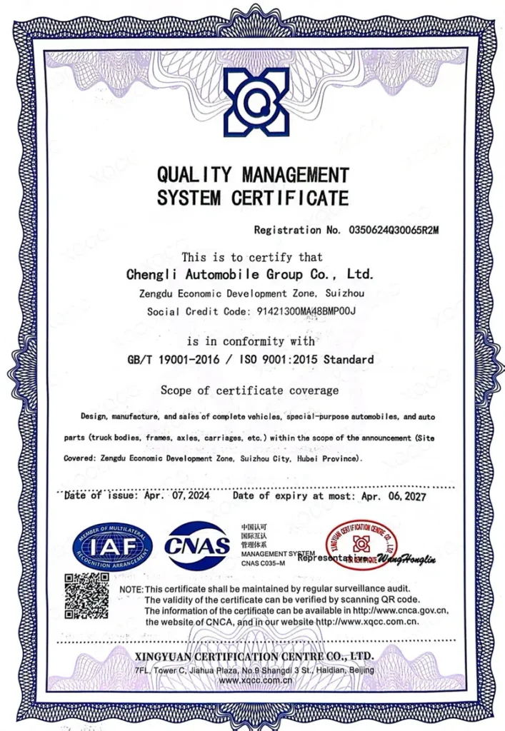 Quality Management System Certification