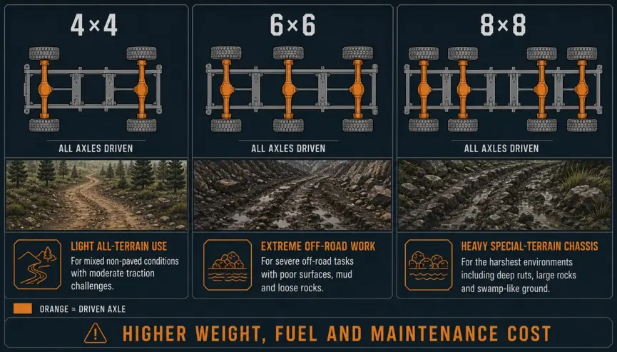 heavy-duty-off-road-truck-chassis-awd-4×4-6×6-8×8